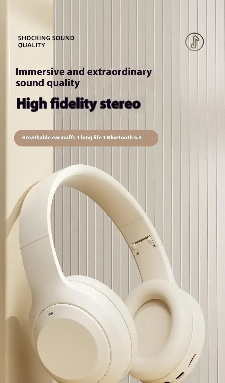 Over Ear HIFI Stereo M5 Headsets Wireless Bluetooth 5.3 Headphones Sports Gaming Earphones Support TF/AUX Noise Reduction