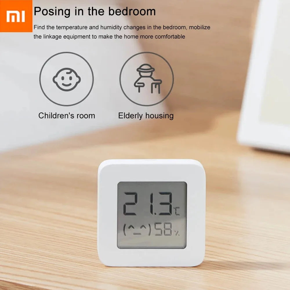 Xiaomi MIJIA Smart Hygrometer Thermometer 2 Bluetooth Wireless Electric Digital Hygrometer Thermograph With Mijia APP Smart Home