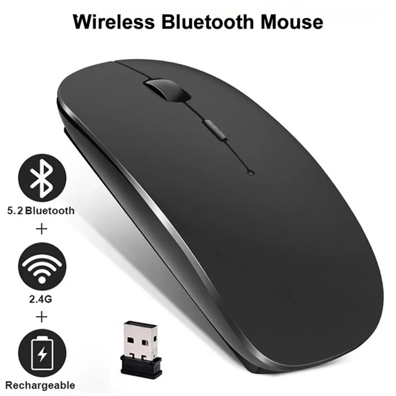Universal Bluetooth-compatible Mouse Wireless Mouse Silent Computer Mice Portable Working Gaming Mouse For Lenovo Laptop Tablet