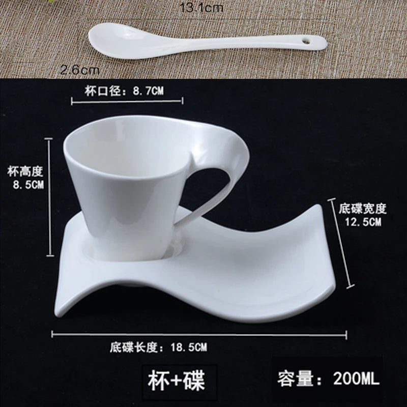 Espresso Coffee Cup European Ceramic Mug with Spoon and Cup Holder Kitchen Bar Supplies Home Living Room Drinking Utensils