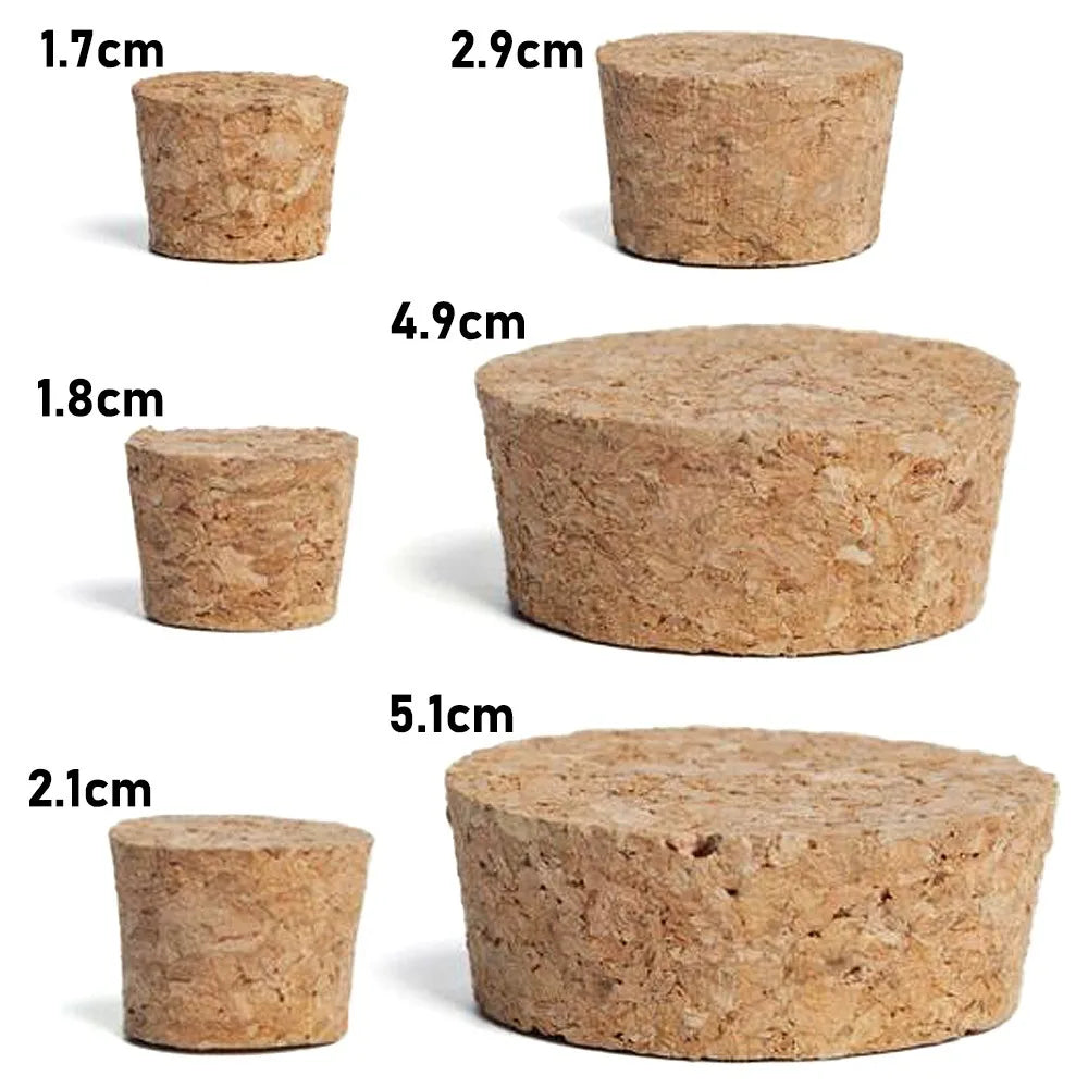 DIY Tapered Cork Plugs Sealing Cup Straight Wooden Wine Corks Reusable Sealing Stopper Bottle Stopper Tools Kitchen Accessories
