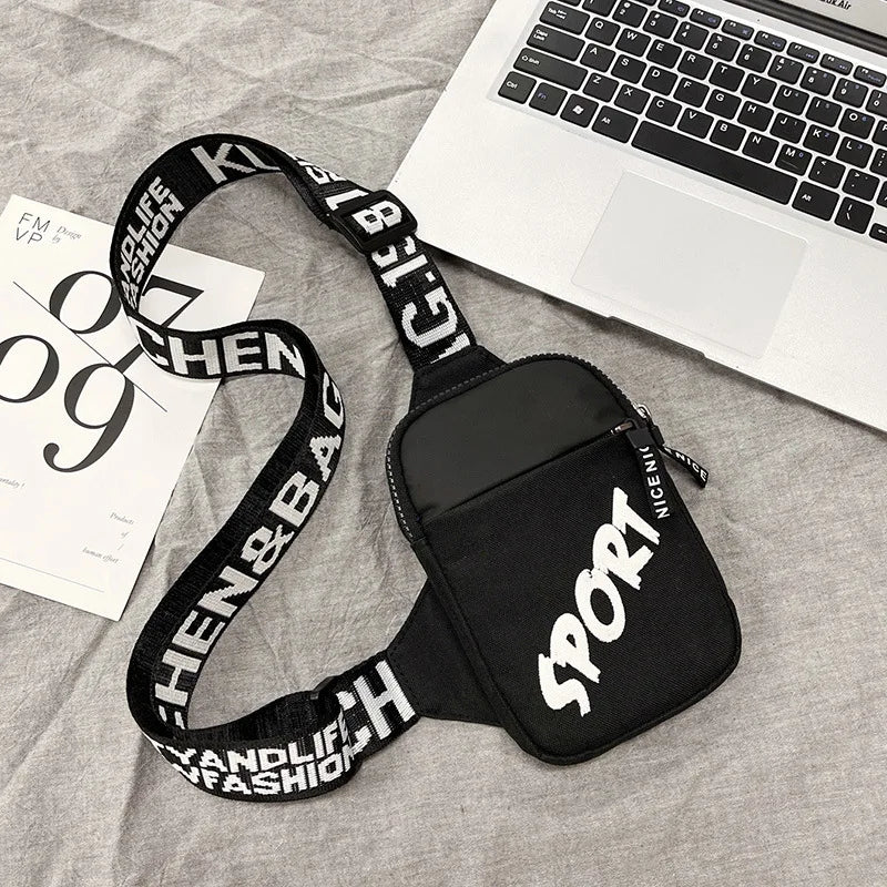 Man's Messenger Bag Men's Shoulder Bag INS Trend Small Backpack Mobile Phone Square Bag Crossbody Bags Organizer Bag