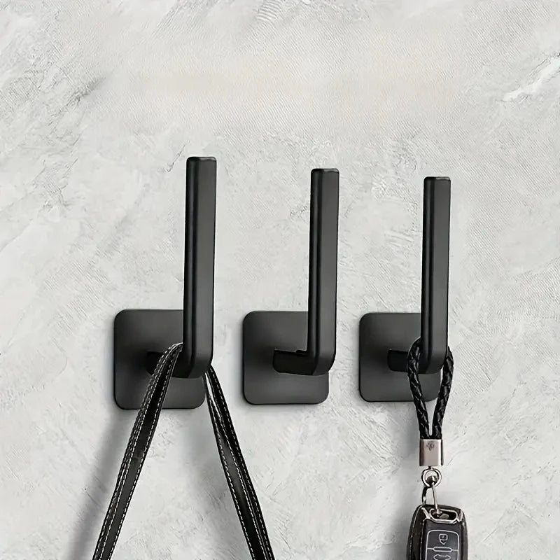 2/4PCS No Punching Strong Paste Hook Shelf Hat Rack Adhesive Hook