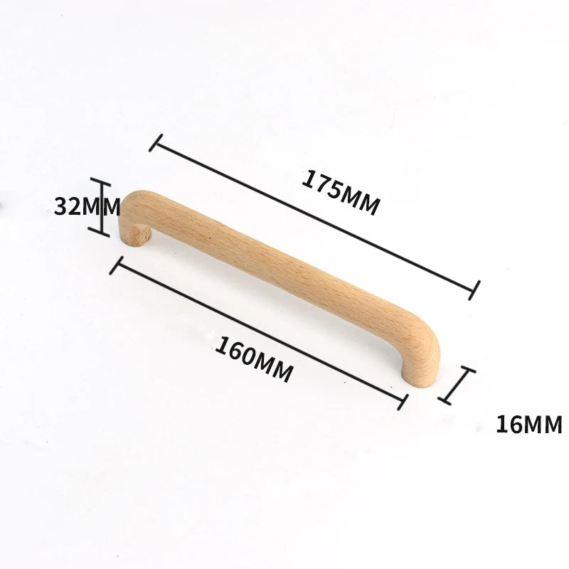 LSTABAN Kitchen Cabinet Wooden Handle Wardrobe Bookcase Solid Furniture Wood Door Drawer Knobs Cupboard Handles Hardware Knobs