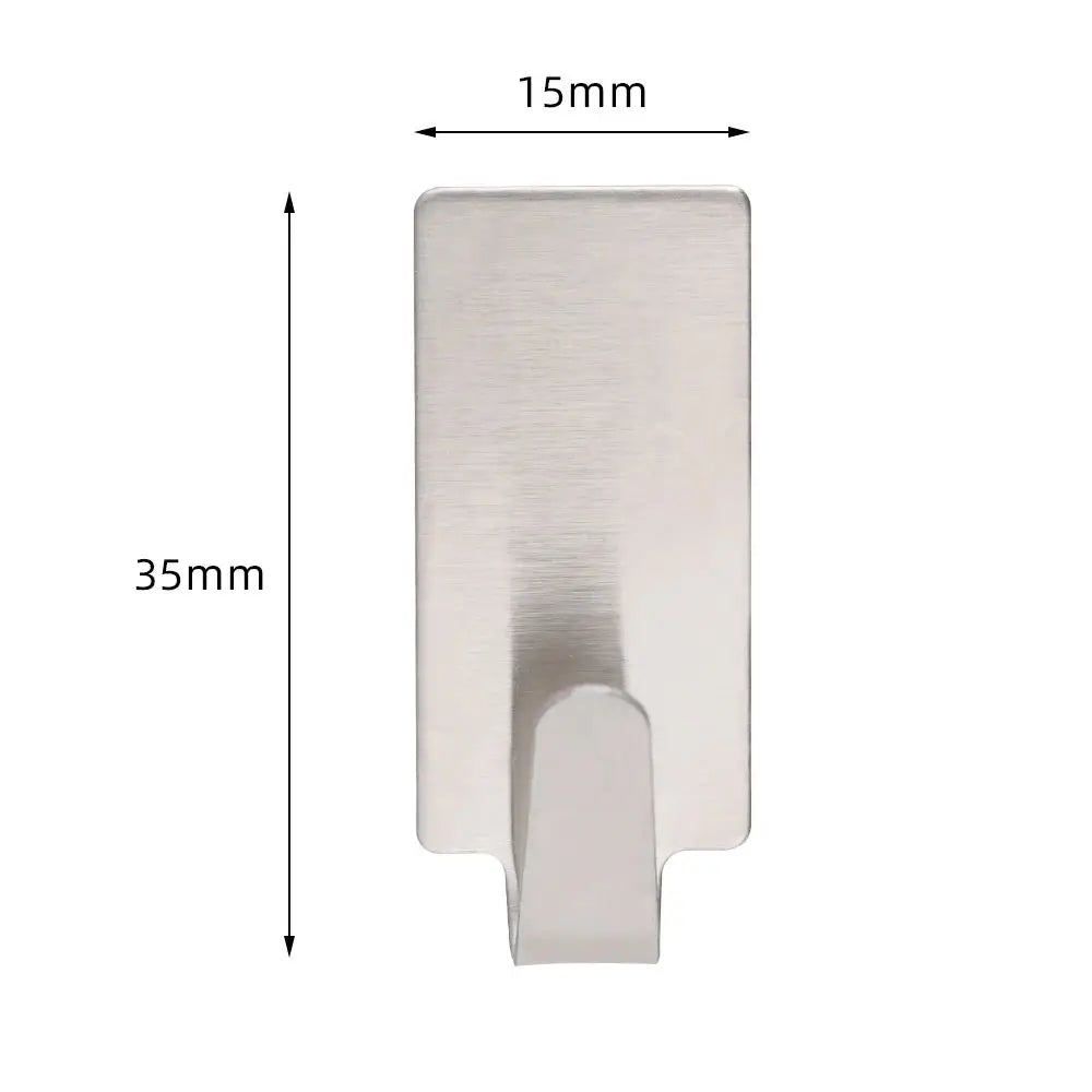 1/6PCS Kitchen Bathroom Wall Hanger Hook Small Stainless Steel Bathroom Organizer Multi-purpose Self Adhesive Towel Rack Hanger