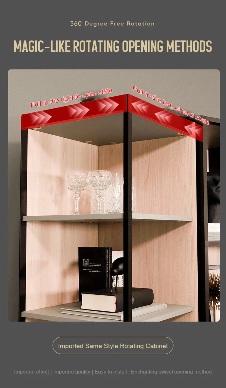 Kitchen Island With 180 360 Degree Rotating Bathroom Adjustable Unit Bookcase Corner Cabinet Multifunctional Storage Shelf