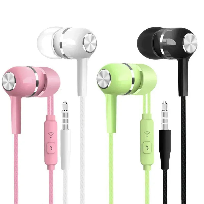 1/2/3/4pcs Universal 3.5mm Wired Headphones Sport Earbuds with Bass Phone Earphones Stereo Headset with Mic volume control