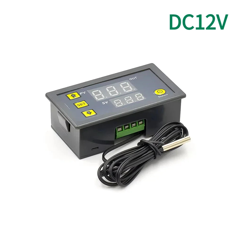 Digital Temperature Humidity Controller W3230 DC12V/24V AC110V-220V Thermostat with LED Display Heating/Cooling and NTC Sensor