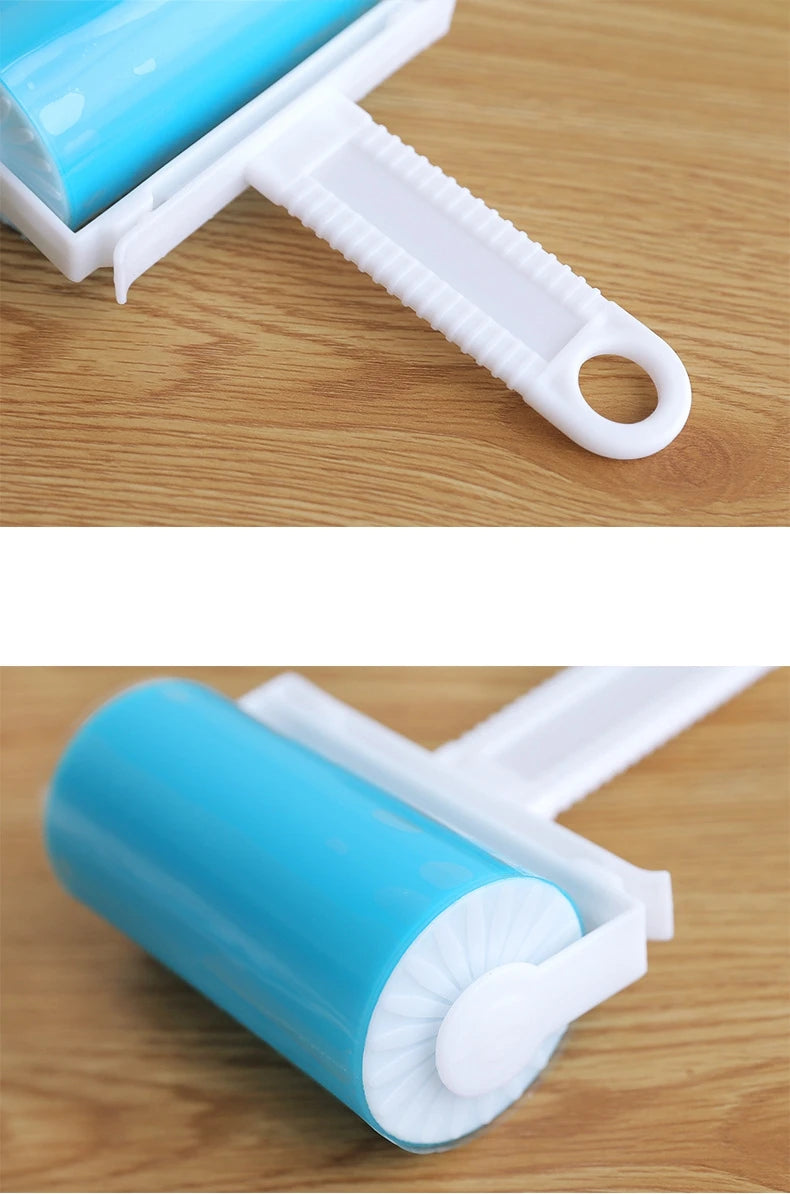 Washable Clothes Hair Sticky Roller Reusable Portable Home Clean Pet Hair Remover Sticky Roller Carpet Bed Sofa Dust Collector