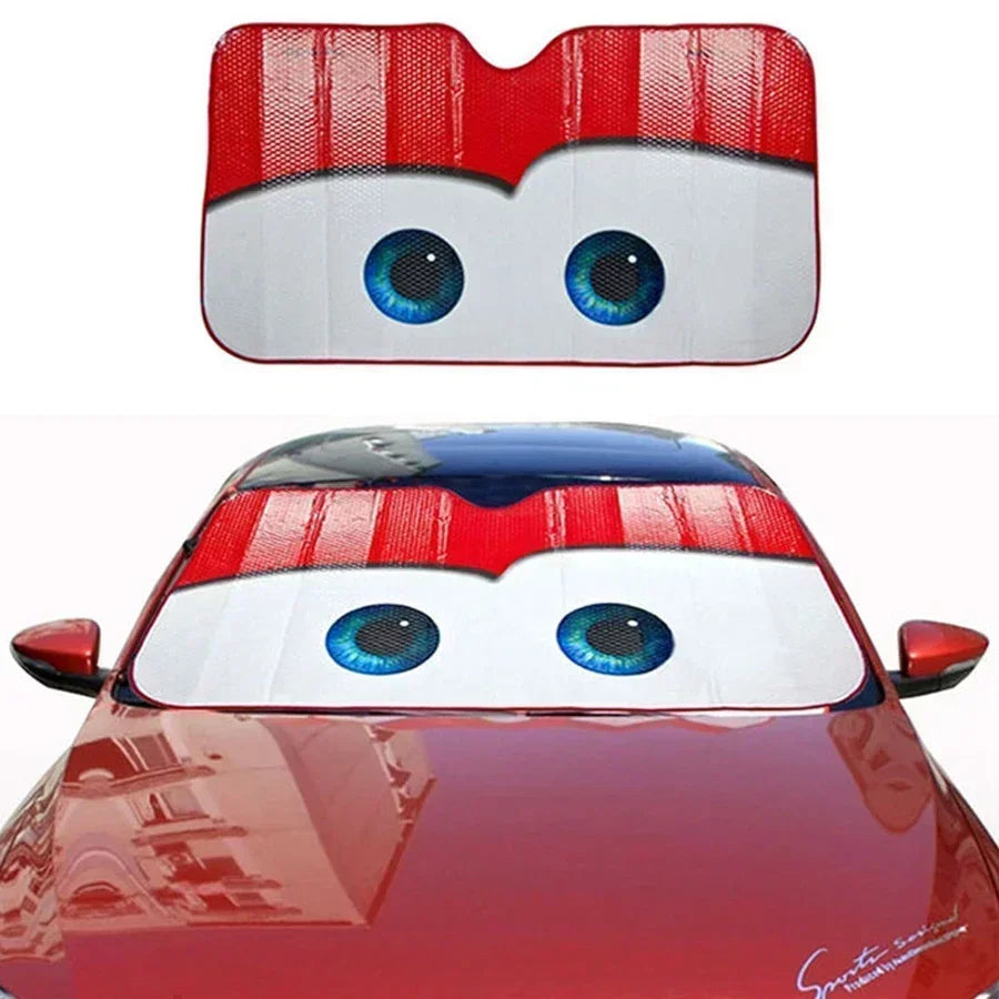 Car Solar Protection 4 Colors Eyes Heated Windshield Sunshade Car Window Windscreen Cover Sun Shade Auto Sun Visor Car-covers
