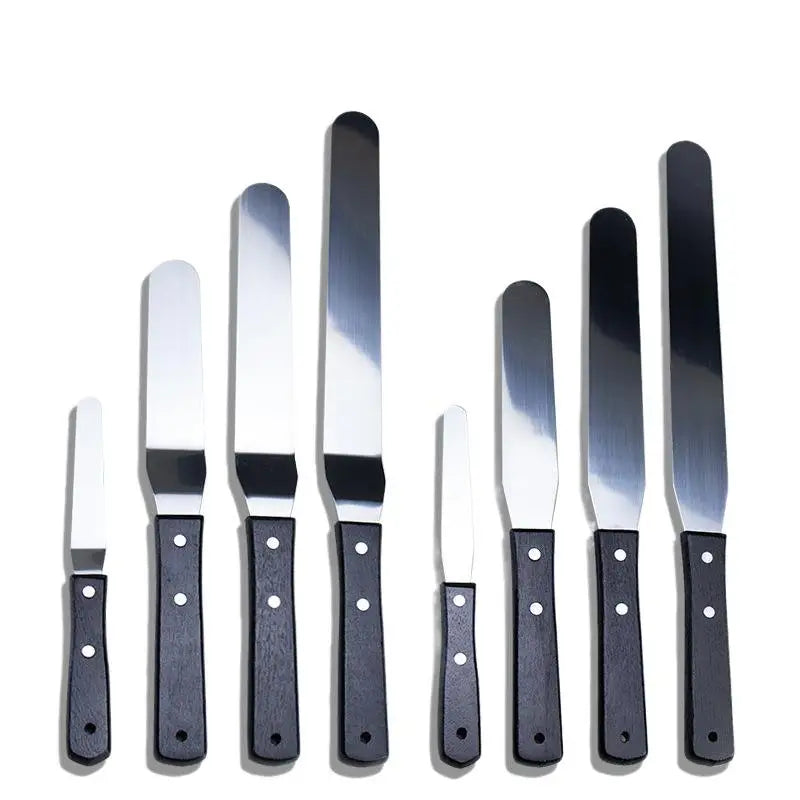 4/6/8/10 Inch Stainless Steel Cake Spatula Butter Cream Icing Frosting Knife Smoother Brush Kitchen Pastry Cake Decoration Tools