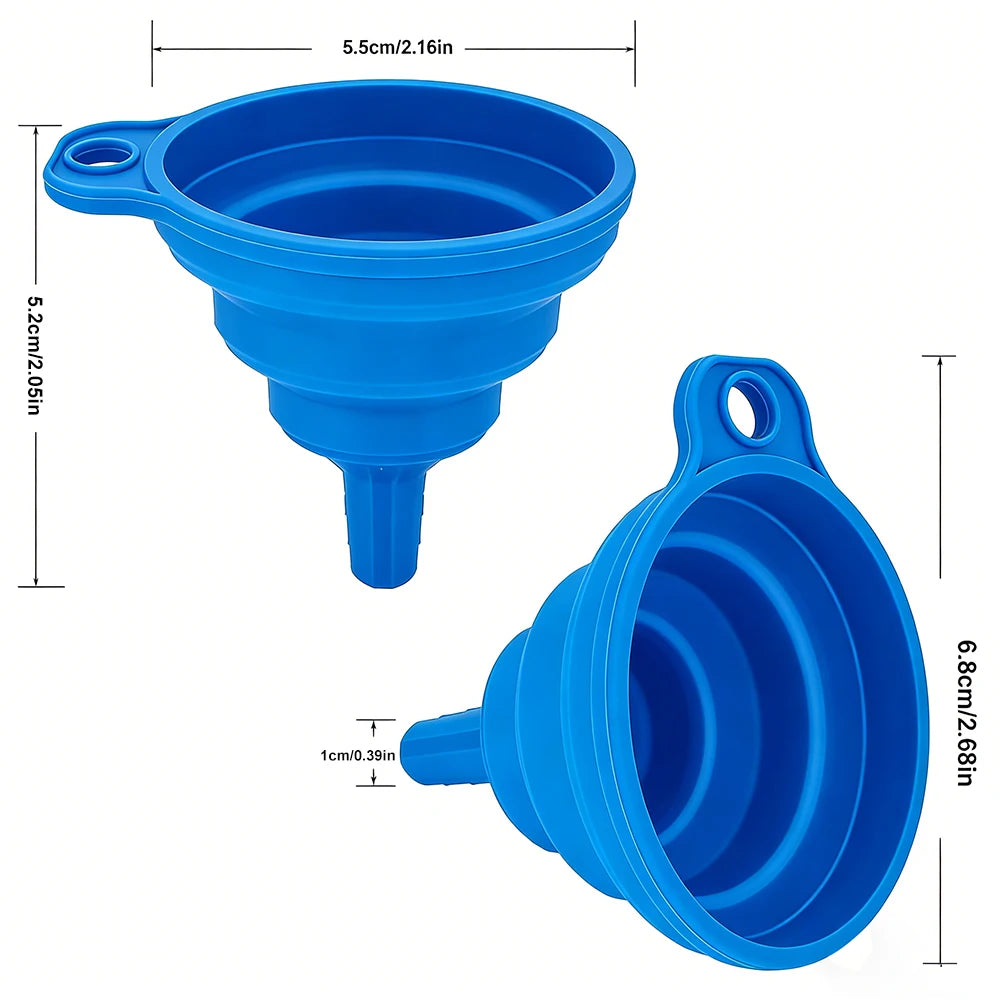 1PC Kitchen Silicone Collapsible Funnel Foldable-Cooking-Food-Grade for Filling Bottles Perfume Capsules Fry Oil Filter