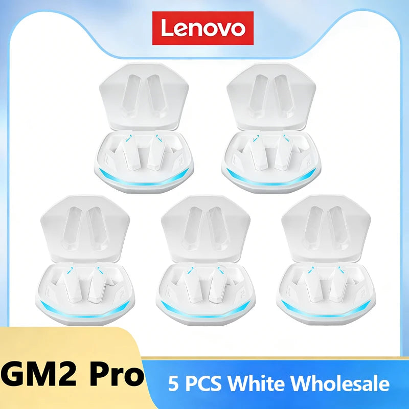 Choice Lenovo GM2 Pro Earphone Bluetooth 5.4 Headphones with Mic 9D Stereo Pro 6 Earbuds Dual Modes Music Game Wireless Headset