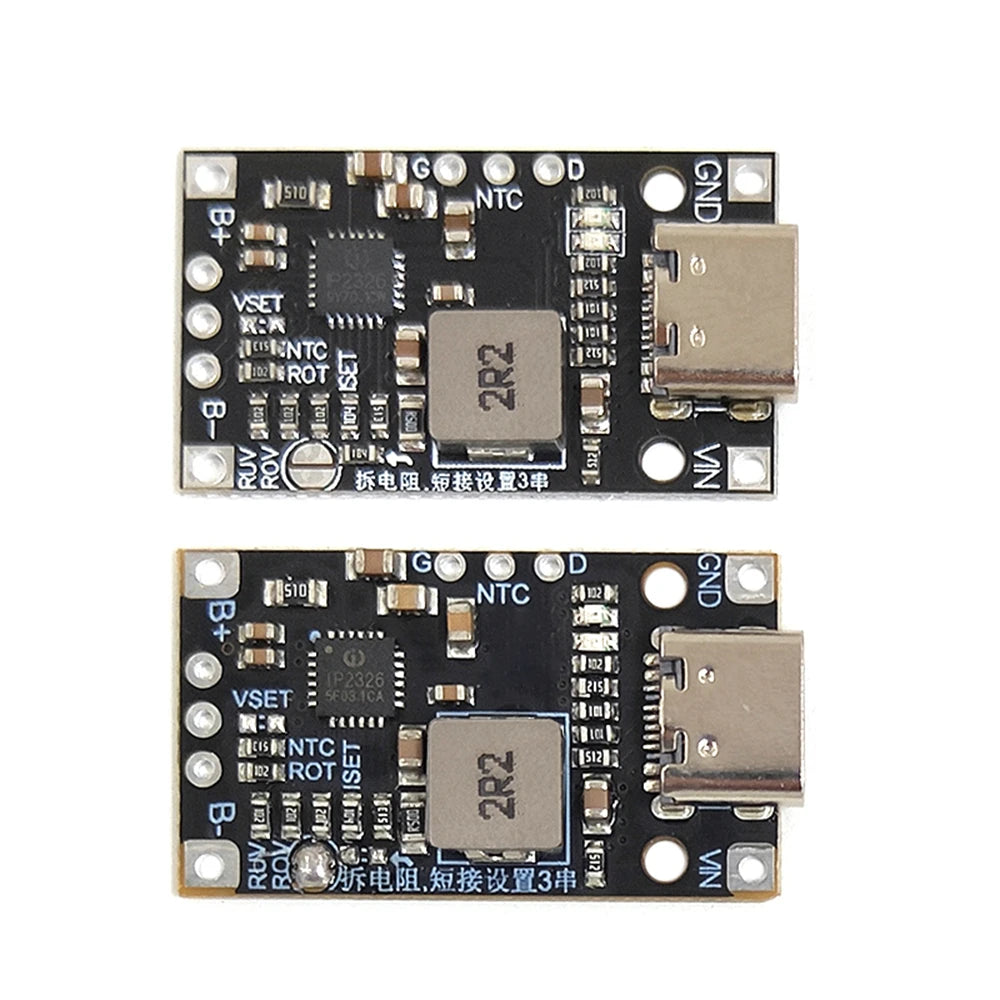 2S 3S Type-C USB BMS 15W 8.4V 12.6V 1.5A Lithium Battery Charging Boost Module With Balanced Support Fast Charge With Indicator