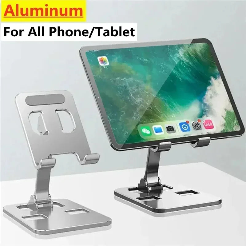 Universal Mobile Phone Holder Foldable Desk Phone Holder Mount Stand For iPhone 12-16 Tablet Desktop Aluminum Alloy Holder