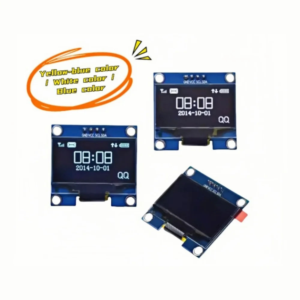 0.96" Inch OLED Display Screen Module I2C IIC 128x64 SS - D - 1306 3.3V-5V Blue/blue Yellow/White for Arduino ESP32 ESP8266