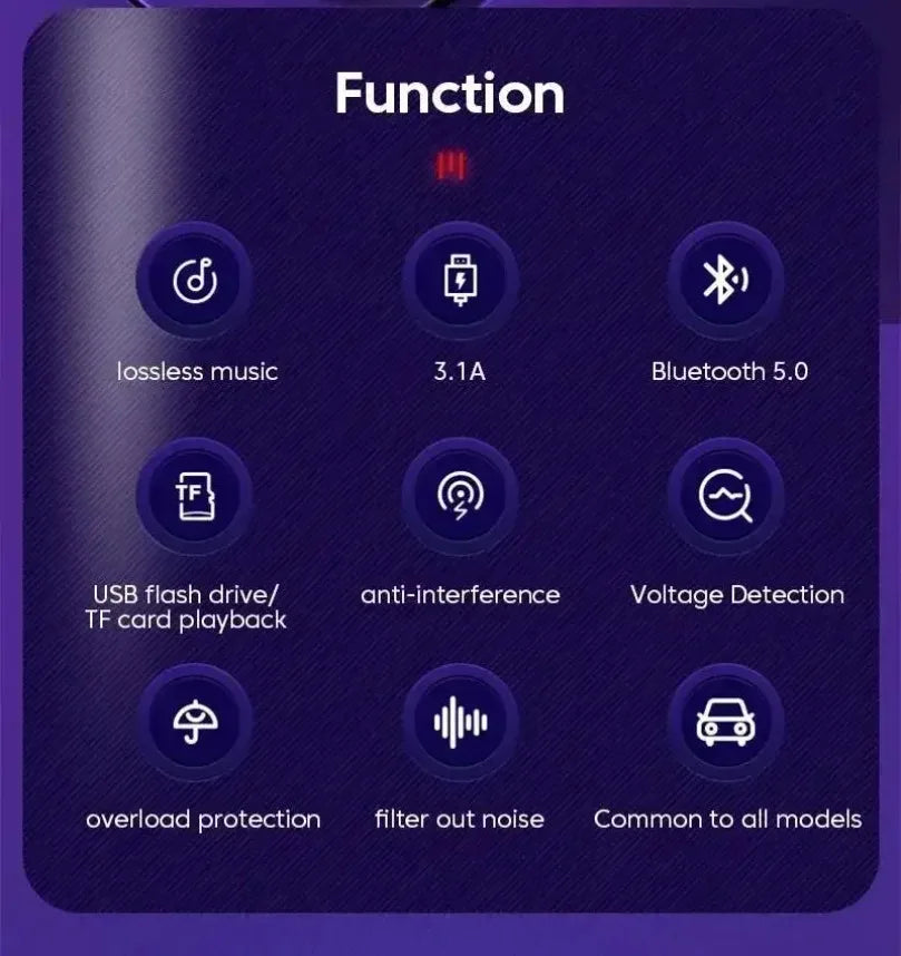 Bluetooth 5.0 LED MP3 Car Bluetooth FM Audio Receiver Hands-Free Transmitter 2.1A 3.1A QC3.0 PD Type C Dual USB Car kit Charger