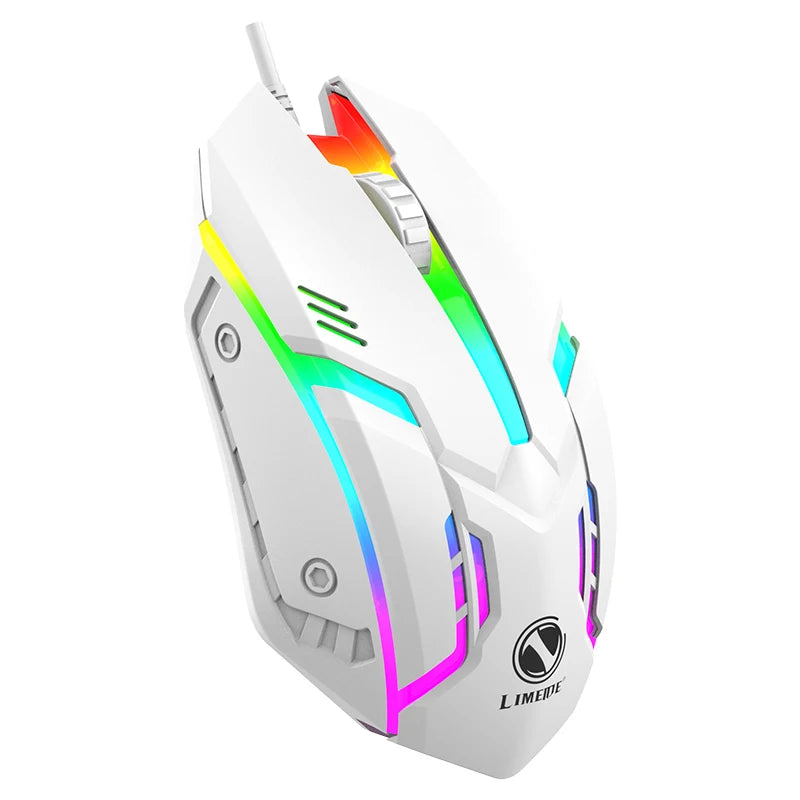 S1 Wired 3 Keys Mouse Colorful Lighting Gaming and Office For Microsoft Windows and Apple IOS System