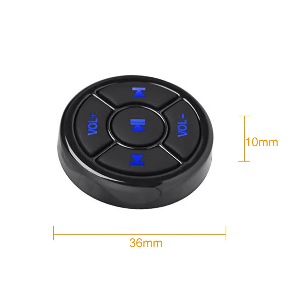 Wireless Bluetooth 5.0 Remote Controller Media Button Car Motorcycle Bike Steering Wheel Music Play for IOS Android Phone Tablet