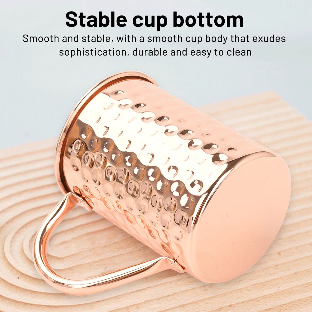 Copper Moscow Mule Mug Durable Coppery Beer Mugs Coffee Mug Milk Cup Pure Copper Bar Cup Drinkware Kitchen Supply