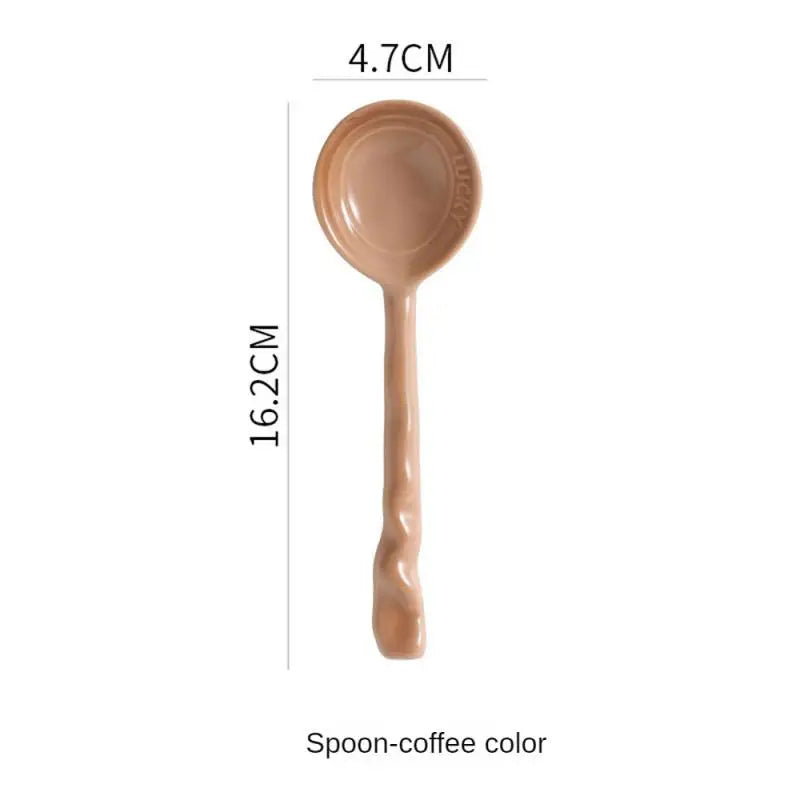 High Quality Non-toxic And Tasteless Good Looks Vintage Kitchen Supplies Ceramic Spoon Fine Workmanship