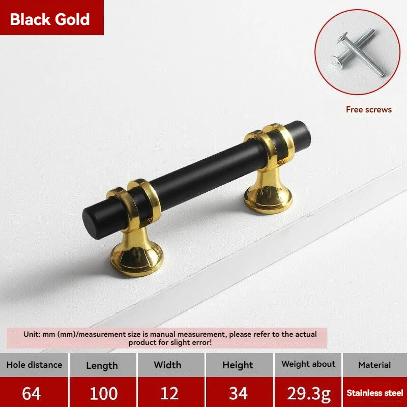 Handles Drawer Cabinet Furniture Kitchen Handles for Cabinet Knob Door Drawer Furniture Kitchen Knob Modern Simple Golden Silver