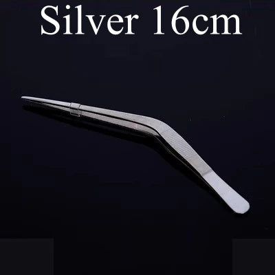 Stainless Steel Kitchen & Bar Tweezer Food Tongs Kitchen Cooking Medical Tweezer Copper/Gold/Black Plated