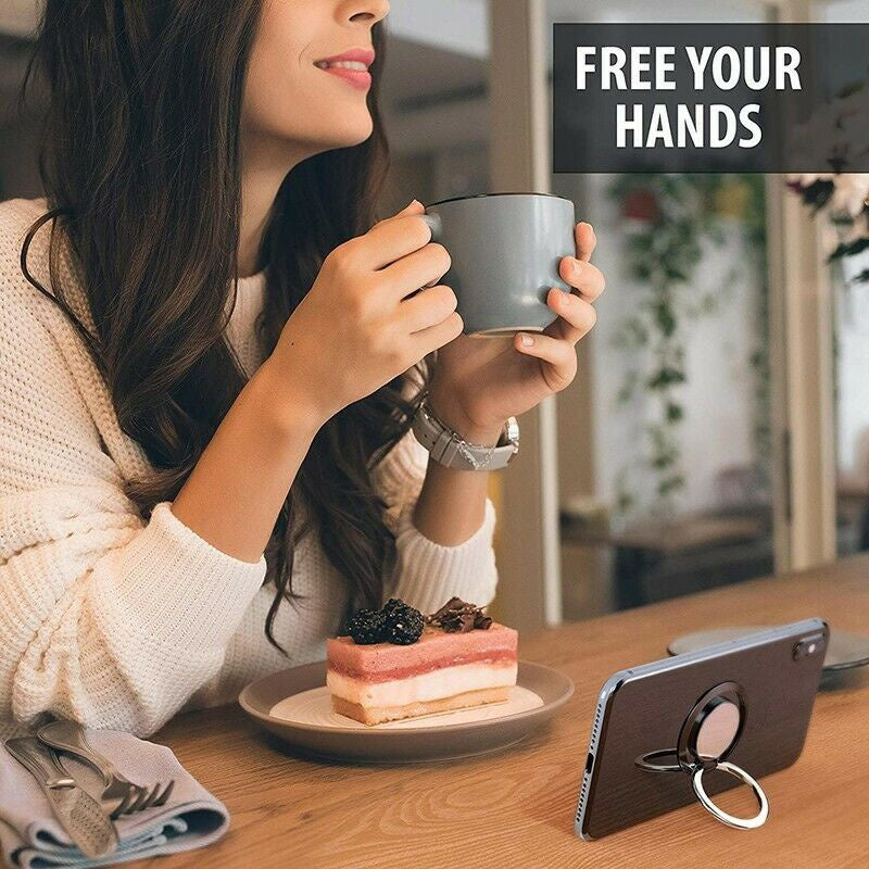 Finger Ring Holder Stand Grip 360 Rotating For Mobile Phone Car Magnetic Mount Phone Back Sticker Pad Unniversal Bracket