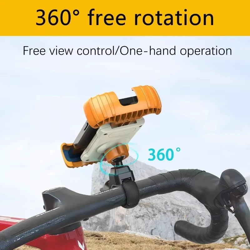 Motorcycle, Mountain Bike, Road Bike, Stable and Adjustable 360° Rotatable Universal Mobile Phone Stand Soporte Para Celular