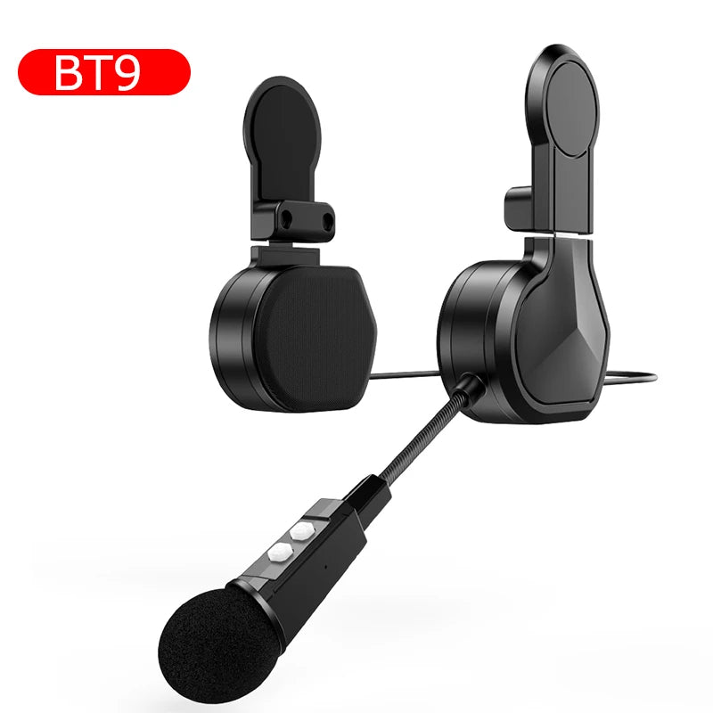Kebidumei Motorcycle Helmet Headset Wireless Hands-free Call Kit Bluetooth 5.3 Waterproof MP3 Music Player Speaker Earphone