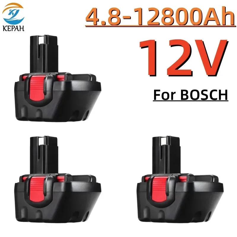 12V Screwdriver Battery Rechargeable 12V 12800mAh For Bosch PSR BAT043 BAT045 BAT046 BAT049 2607335273 2607335274