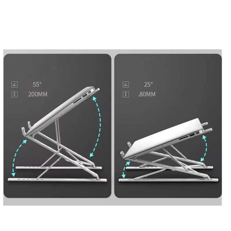 Folding Laptop Stand For Macbook Adjustable Aluminum Computer Pc Tablet Stand Notebook Tablelaptop Holder Heat Dissipation