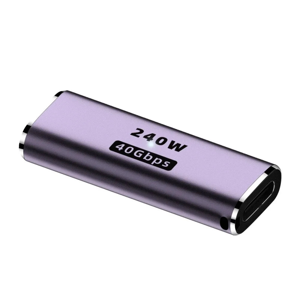 PD240W USB4.0 Type C to USB C Fast Charging Adapter Converter 40Gbps Data Sync Connector 8K@60Hz USB C OTG Adapter for MacBook