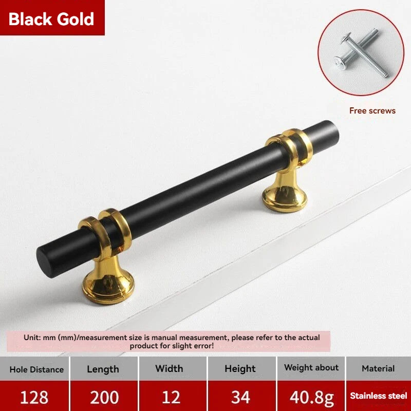 Handles Drawer Cabinet Furniture Kitchen Handles for Cabinet Knob Door Drawer Furniture Kitchen Knob Modern Simple Golden Silver
