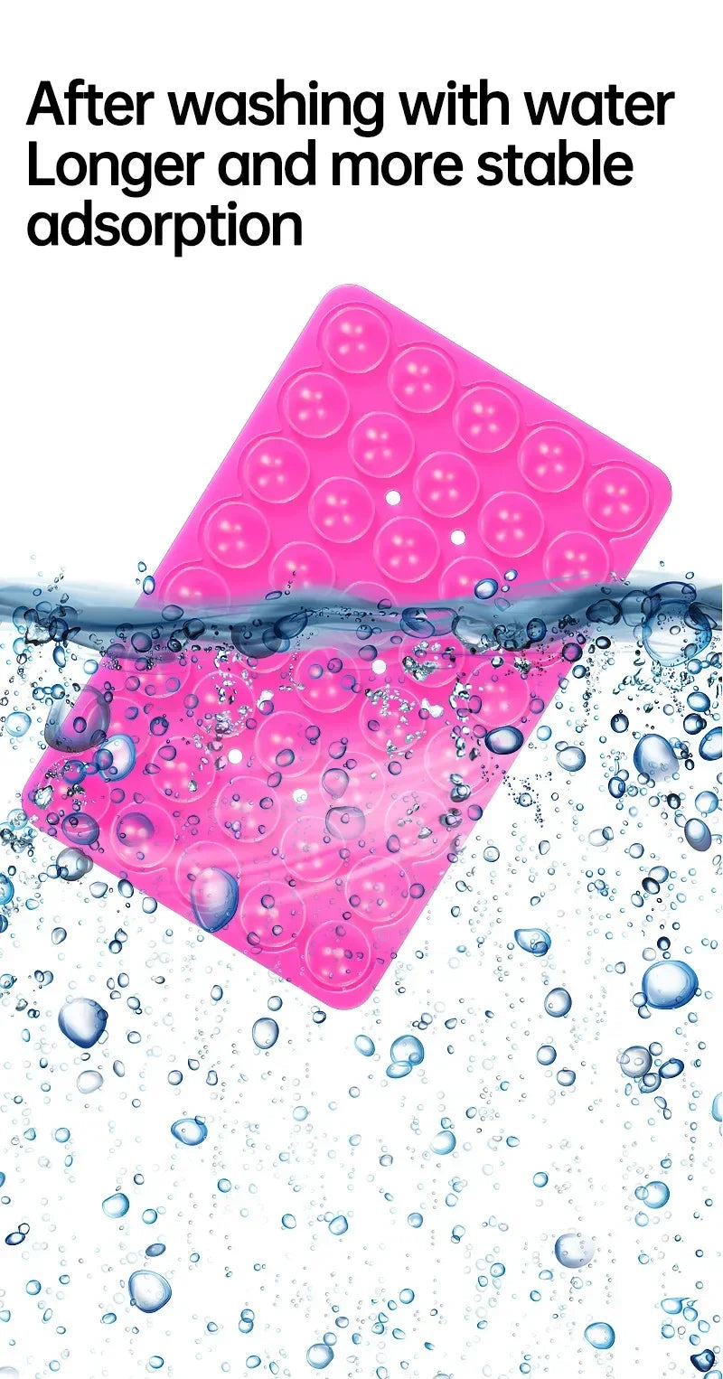 Silicone Suction Cup Phone Holde Multifunctional Fixed Anti-slip Mobile Fixture Double Sided Detachable Phone Rubber Sucker Pad