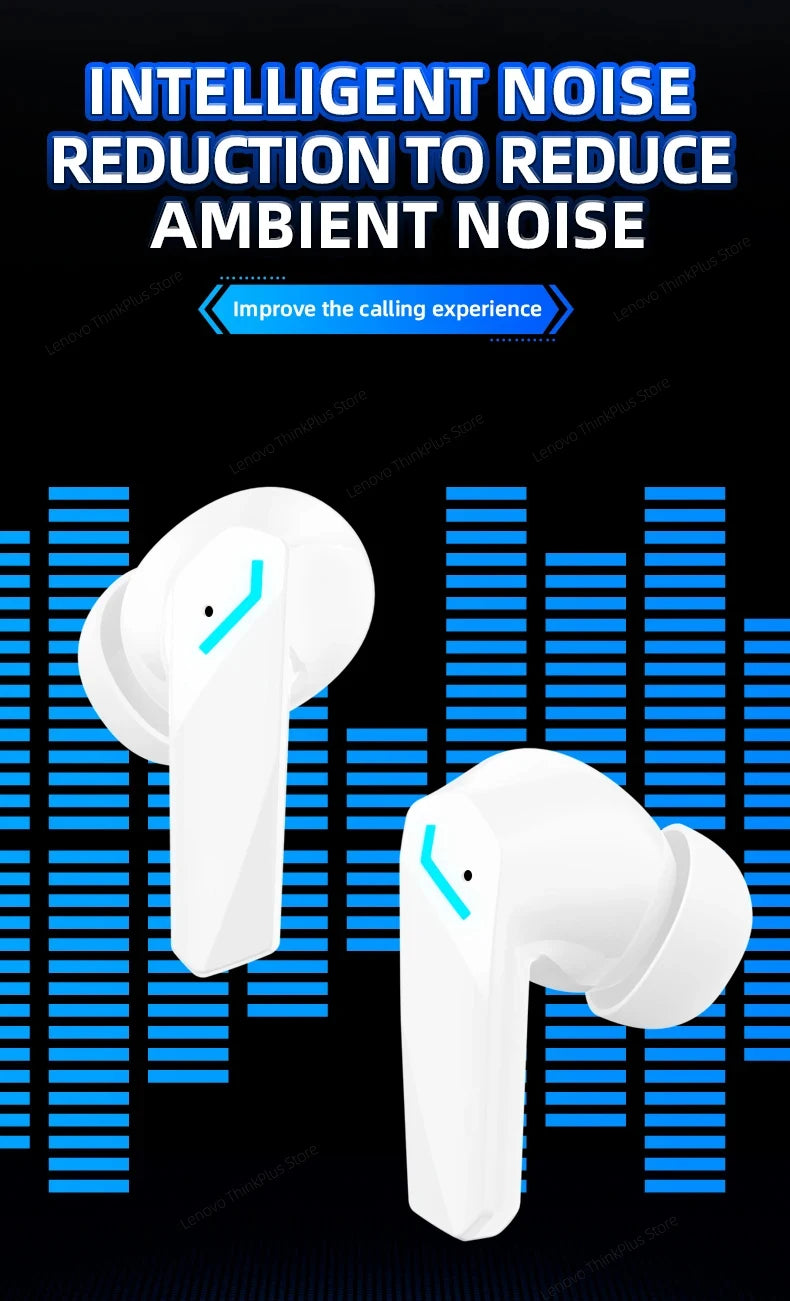 Choice Lenovo GM2 Pro Earphone Bluetooth 5.4 Headphones with Mic 9D Stereo Pro 6 Earbuds Dual Modes Music Game Wireless Headset