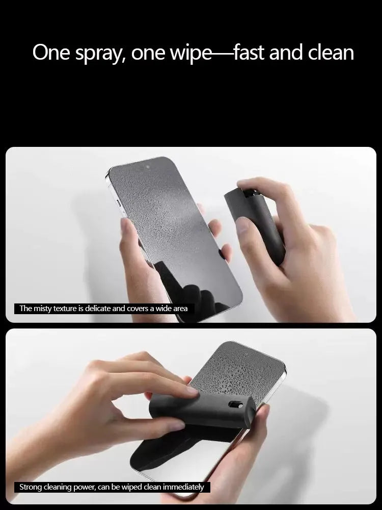 2 in 1 Mobile screen cleaning Tablet laptop cleaning Wipe car cleaning cloth Display screen spray spray