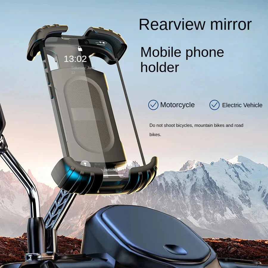 Motorcycle, Mountain Bike, Road Bike, Stable and Adjustable 360° Rotatable Universal Mobile Phone Stand Soporte Para Celular