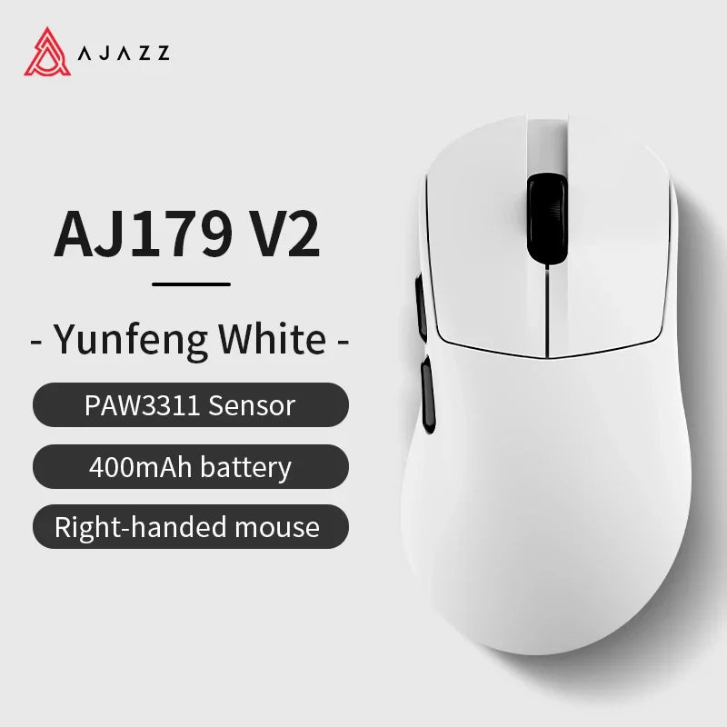 AJAZZ Wireless Gaming Mouse 3 Model With Magnetic Attraction Charging Base PAW3311 Sensor 12000 DPI For PC Laptop AJ179 V2/MAX
