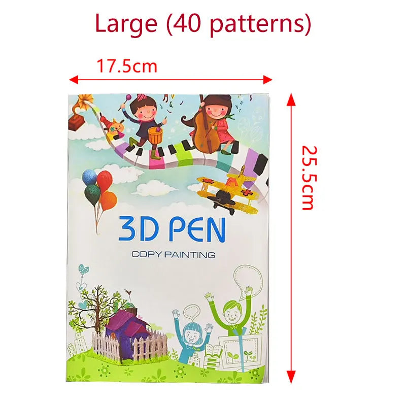 Patterns for 3D Pens: Painting book, Graphic Templates & Painting Tutorials  with Double-Sided Printing and PVC Transparent Plat