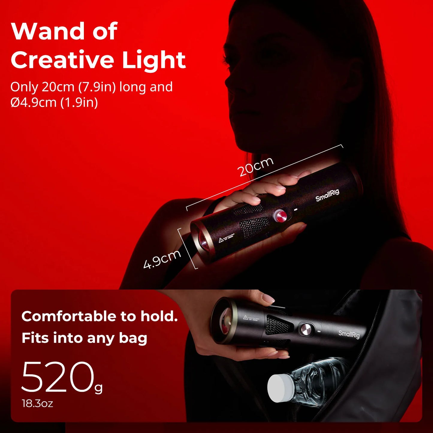SmallRig RF 20C Portable Focusable LED Video Light 20W Mini Spotlight for SP Air Projection Lens RA-S200 Light Stand 5335