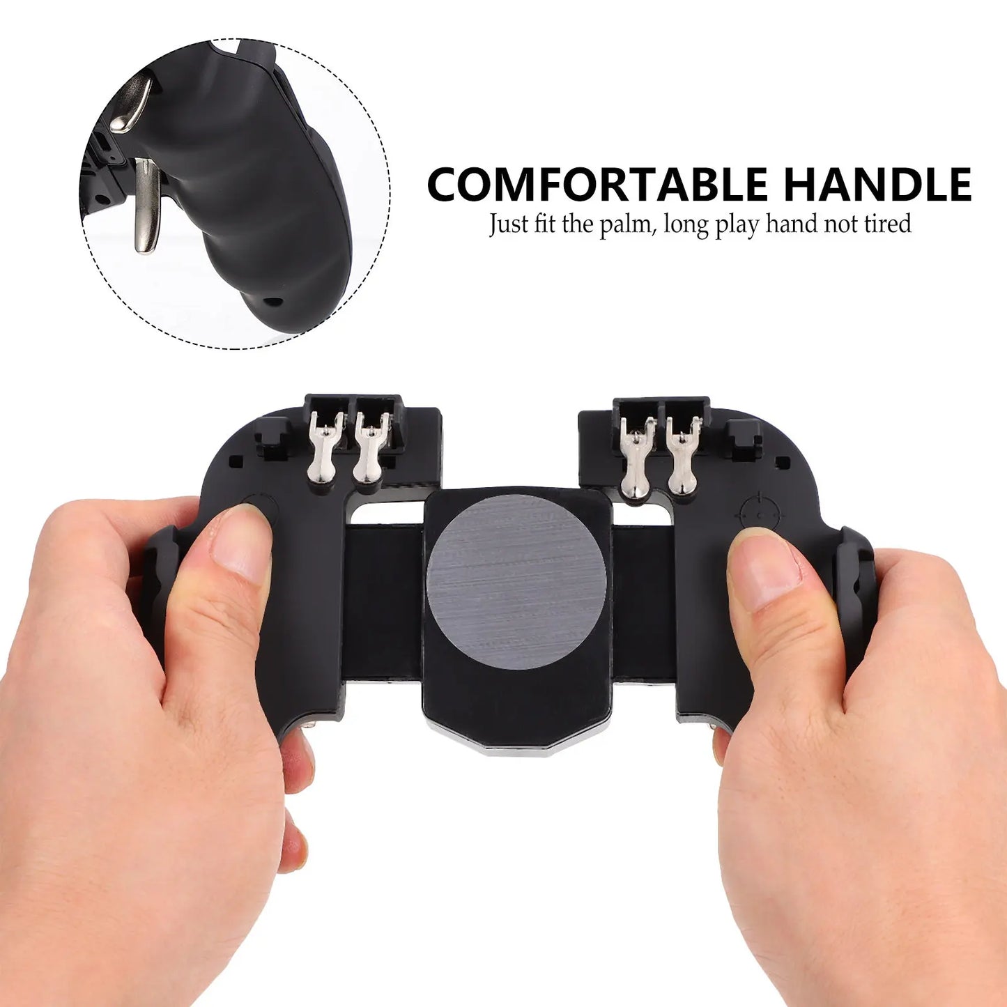 Mobile Game Controller Phone Game Trigger Adjustable Six-Finger Linkage Portable Grip Stable Gamepad for Phone