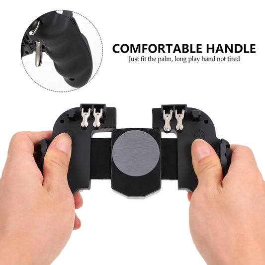 Mobile Game Controller Phone Game Trigger Adjustable Six-Finger Linkage Portable Grip Stable Gamepad for Phone