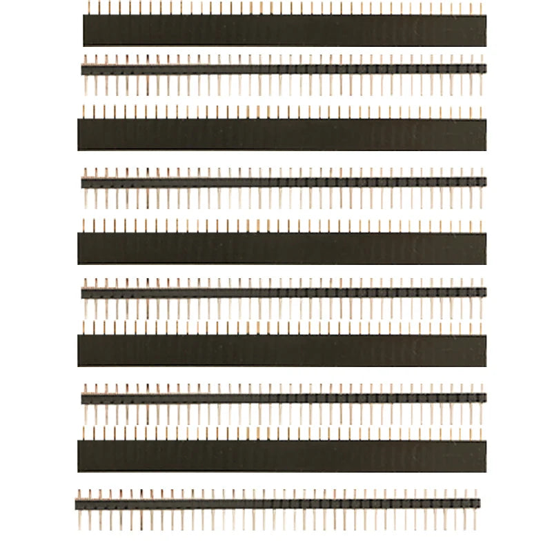 10PCS 1x40Pin 2.54mm Single Row Female + 10pcs 1x40 Male Pin Header Connector