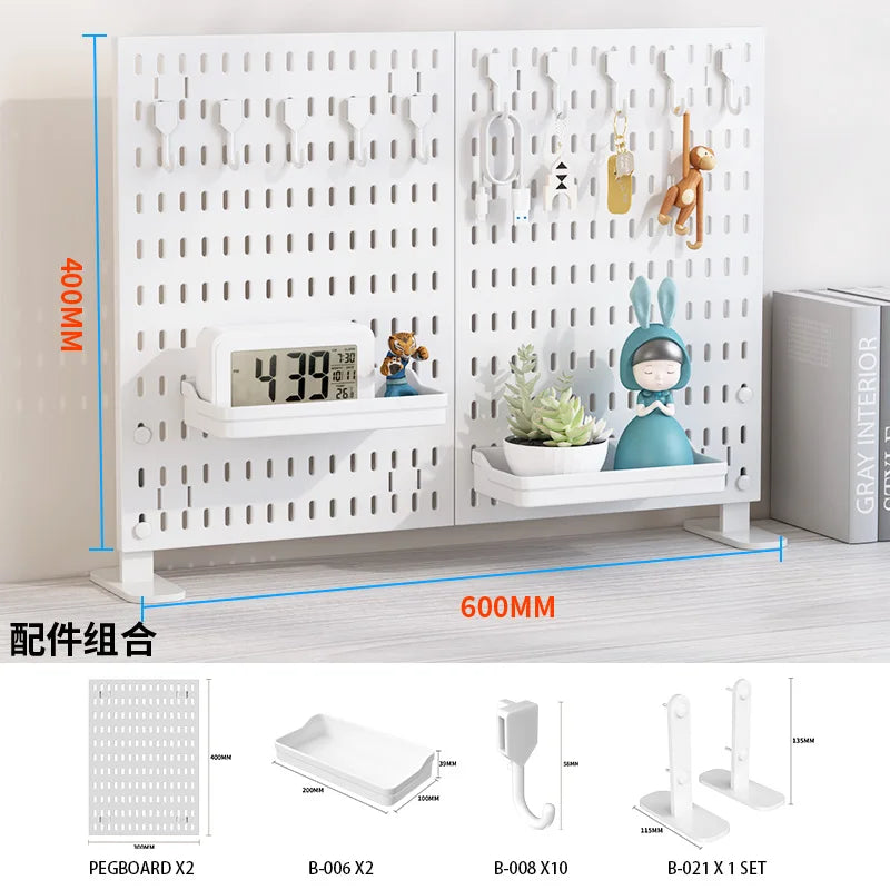 The Ultimate Modular Desk System | Plastic Pegboard Organizer Lets You Combine Hooks, Bins, Shelves & Baskets Freely