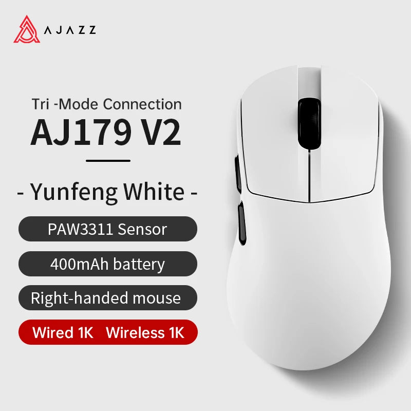 AJAZZ AJ179 Lightweight Wired And Wireless Mouse Ergonomic Macro Gaming Mouse Suitable For Personal Computers And Laptops