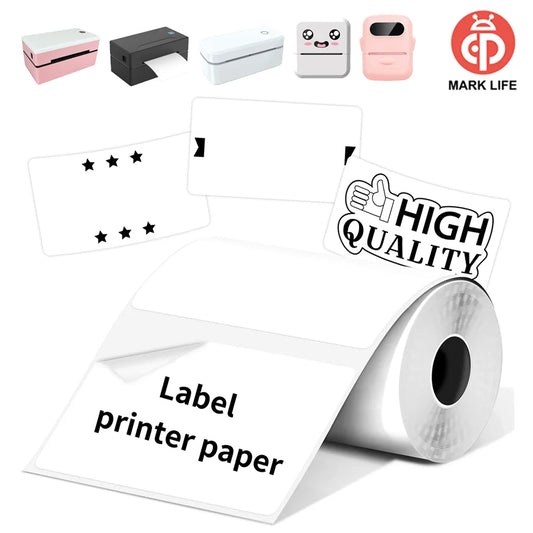 Marklife Thermal Papers White Thermal Self-adhesive Stickers Compatible For P50/S2 Portable Thermal Printer To Gift/Marking/Tape