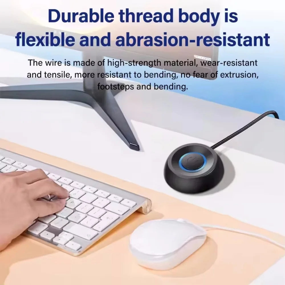 Computer External Switch Button Power Cable LED Light PC Motherboard Desktop External Start Power On/Off Button For Home Office