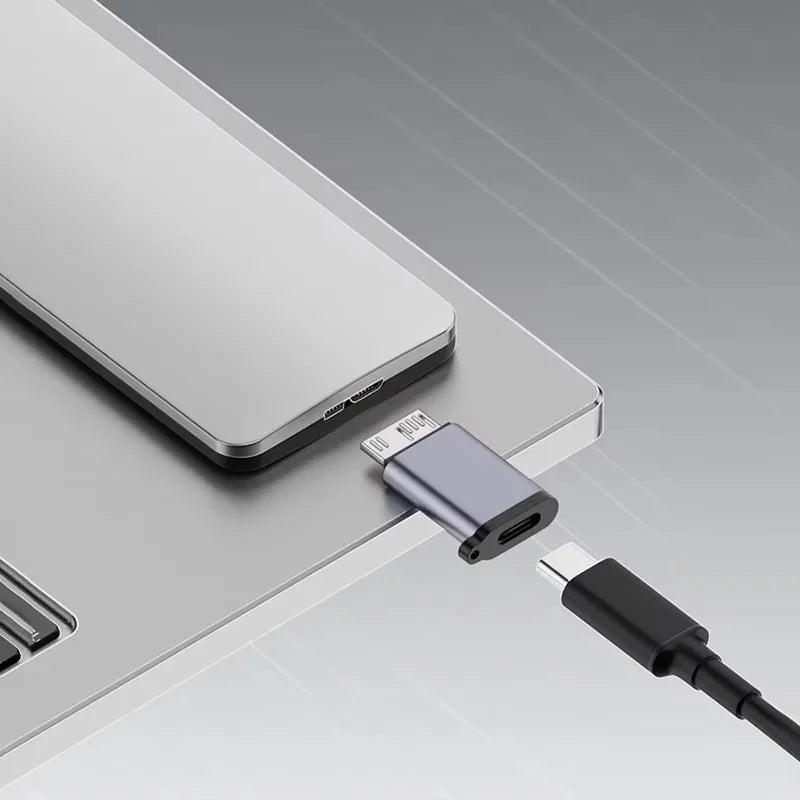USB C 3.0 Micro B Male To Type C Female Adapter Type-C To Micro B Connector for Laptop External Hard Drive Disk Box Samsung S5