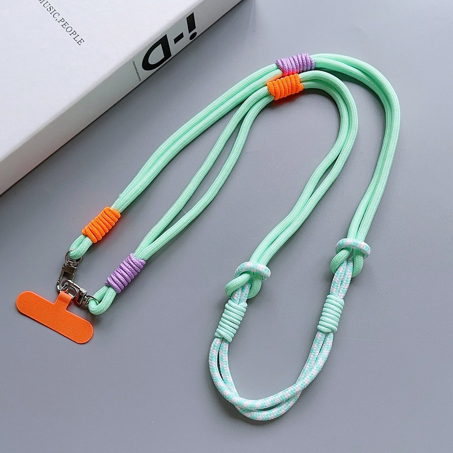 Universal Lanyard Double Color Mobile Phone Strap Fashion Safety Rope Shoulder Long Diagonal Span Trendy Accessory
